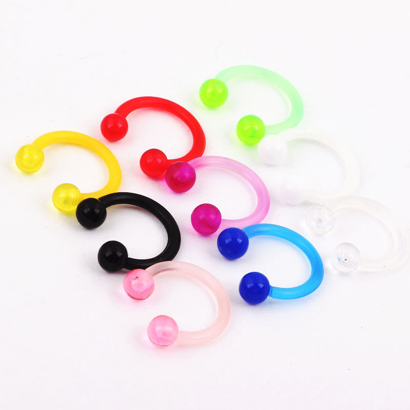 Acrylic CBR Nose Ring - UV Glow Cartoon Character Fake Nose Stud Piercing Jewelry - Image 4