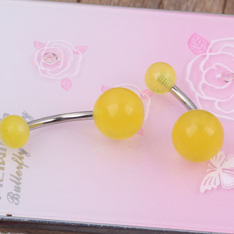 Factory Direct Acrylic Glow Ball Belly Button Ring Navel Jewelry Wholesale - Image 3