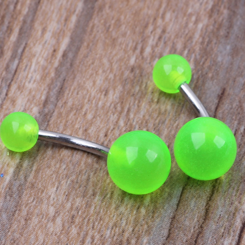 Factory Direct Acrylic Glow Ball Belly Button Ring Navel Jewelry Wholesale - Image 5