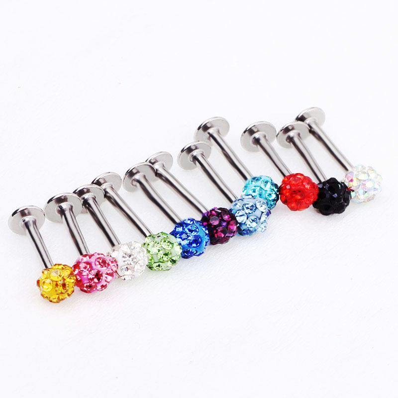 Shambhala Diamond Rhombus Lip Nose Eyebrow Ear Stud Body Piercing Jewelry Wholesale - Image 4