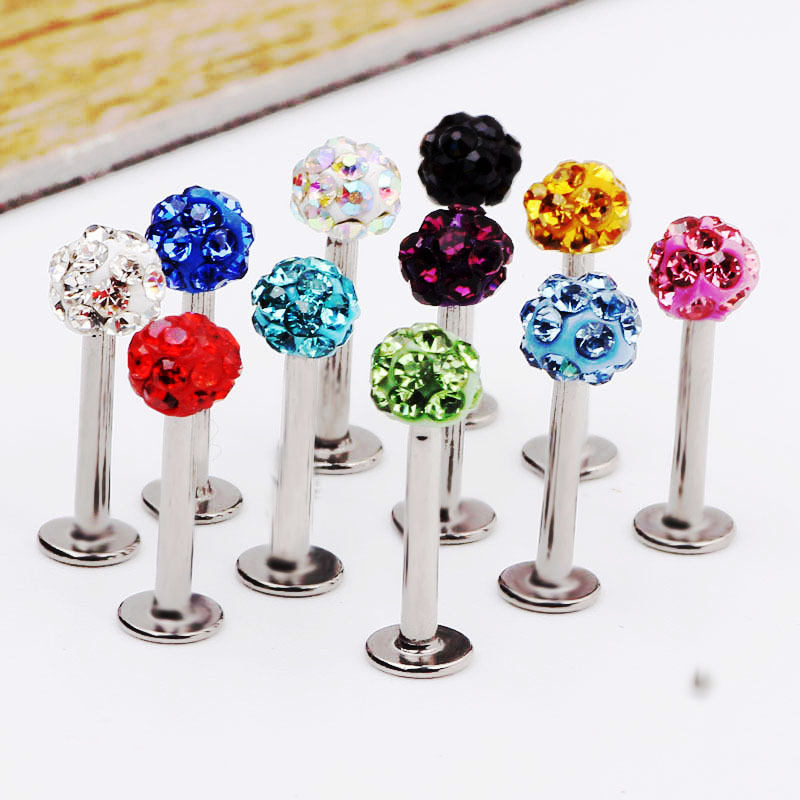 Shambhala Diamond Rhombus Lip Nose Eyebrow Ear Stud Body Piercing Jewelry Wholesale - Image 2