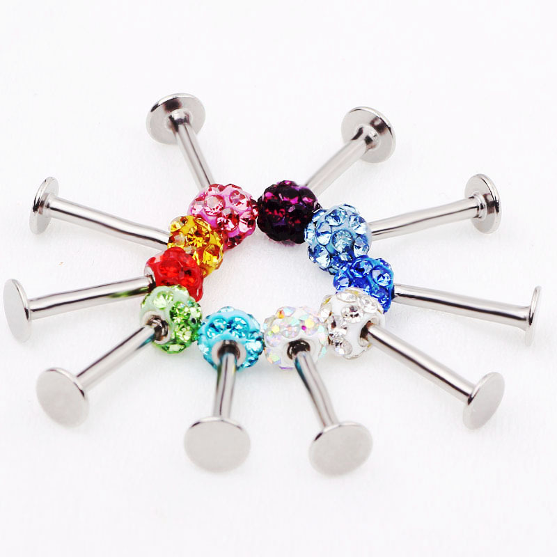 Shambhala Diamond Rhombus Lip Nose Eyebrow Ear Stud Body Piercing Jewelry Wholesale - Image 5
