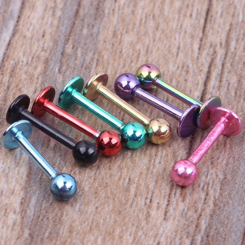 316L Surgical Steel Flat Back Ear Stud with Chinese Knot Diamond Motif - Gold PVD Nail Lip Ring for Ear Piercing - Image 5