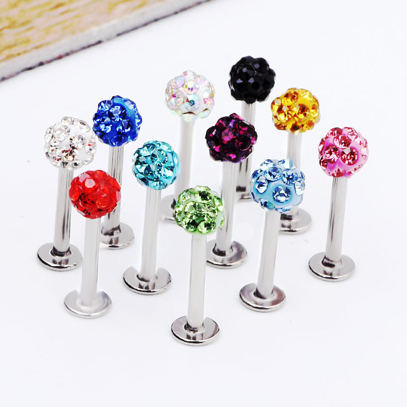 Shambhala Diamond Rhombus Lip Nose Eyebrow Ear Stud Body Piercing Jewelry Wholesale - Image 3