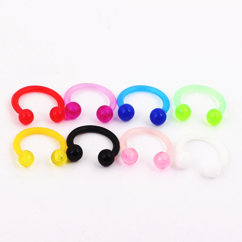 Acrylic CBR Nose Ring - UV Glow Cartoon Character Fake Nose Stud Piercing Jewelry - Image 3