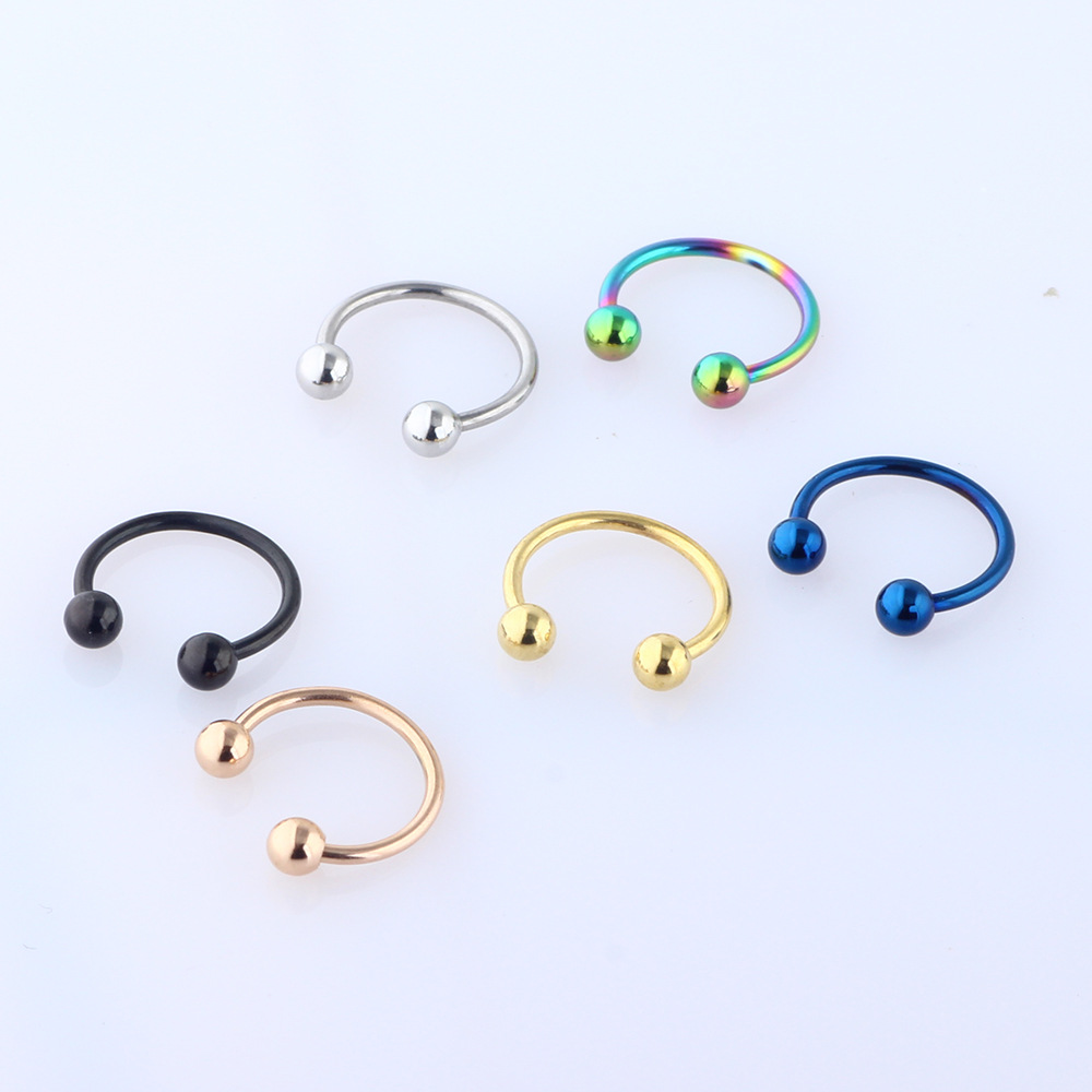 WISH Explosions Stainless Steel Fake Nose Ring Nose Nail Septum Jewelry European American U-Shaped Nose Ring Body Piercing - Image 4