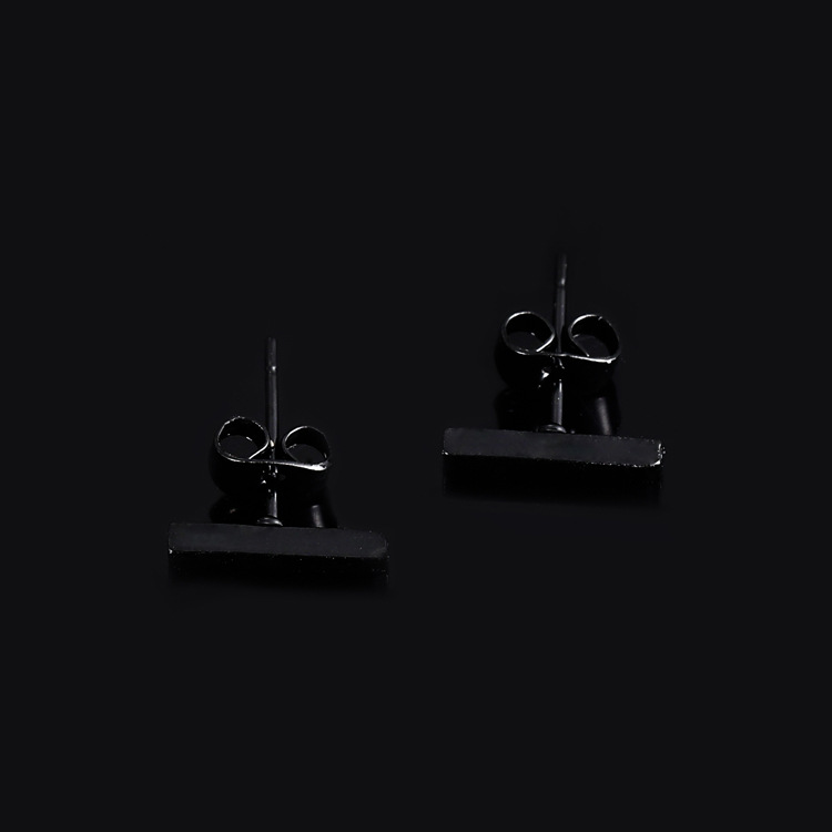 High-End Geometric Stud Earrings Versatile Lady's T-Shaped Ear Clip Silver Ear Pin Wholesale - Image 2