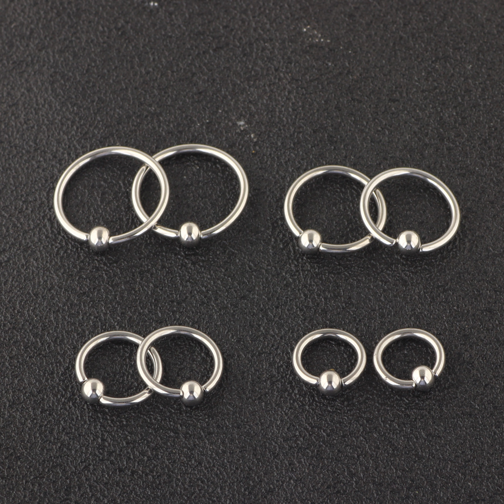16 Pack Nose Rings Nail Puncture Set 6-12mm Piercing Ear Bone Nail Stainless Steel - Image 4