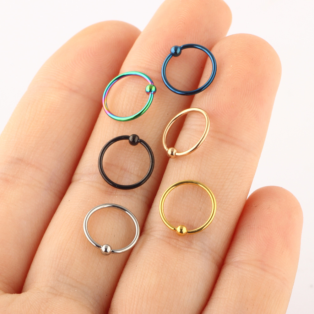 European American Fashion Stainless Steel Nose Ring Flower Design Nose Stud Lip Curved Barbell Ear Cartilage Earring - Image 2