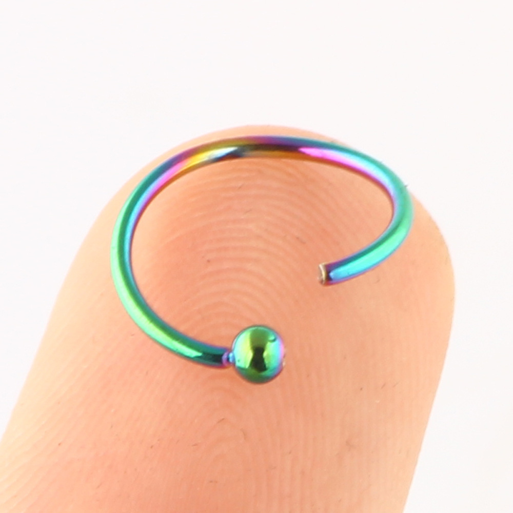 European American Fashion Stainless Steel Nose Ring Flower Design Nose Stud Lip Curved Barbell Ear Cartilage Earring - Image 4