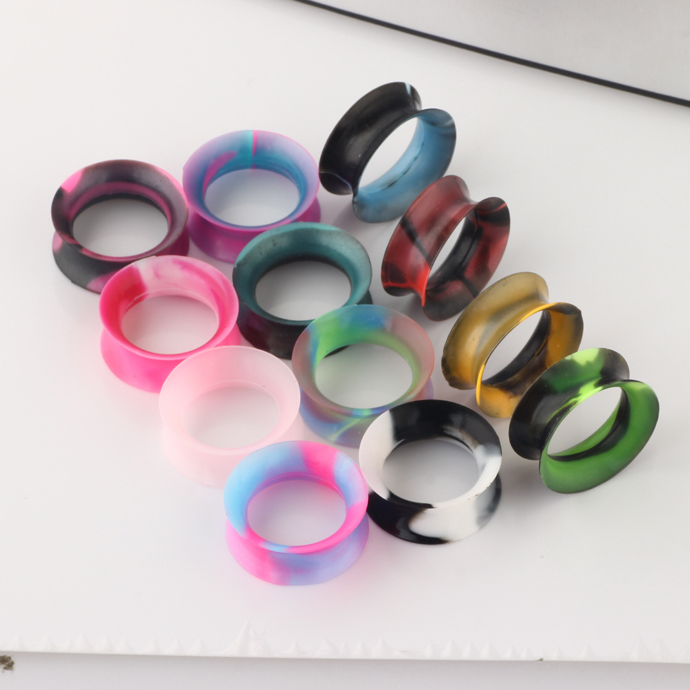 12 Pair Mixed Color Pearl Powder Silicone Auricle Piercing Jewelry Set Earrings Cross-Border Best Seller for eBay Amazon - Image 4