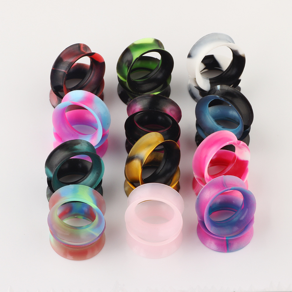 12 Pair Mixed Color Pearl Powder Silicone Auricle Piercing Jewelry Set Earrings Cross-Border Best Seller for eBay Amazon - Image 2