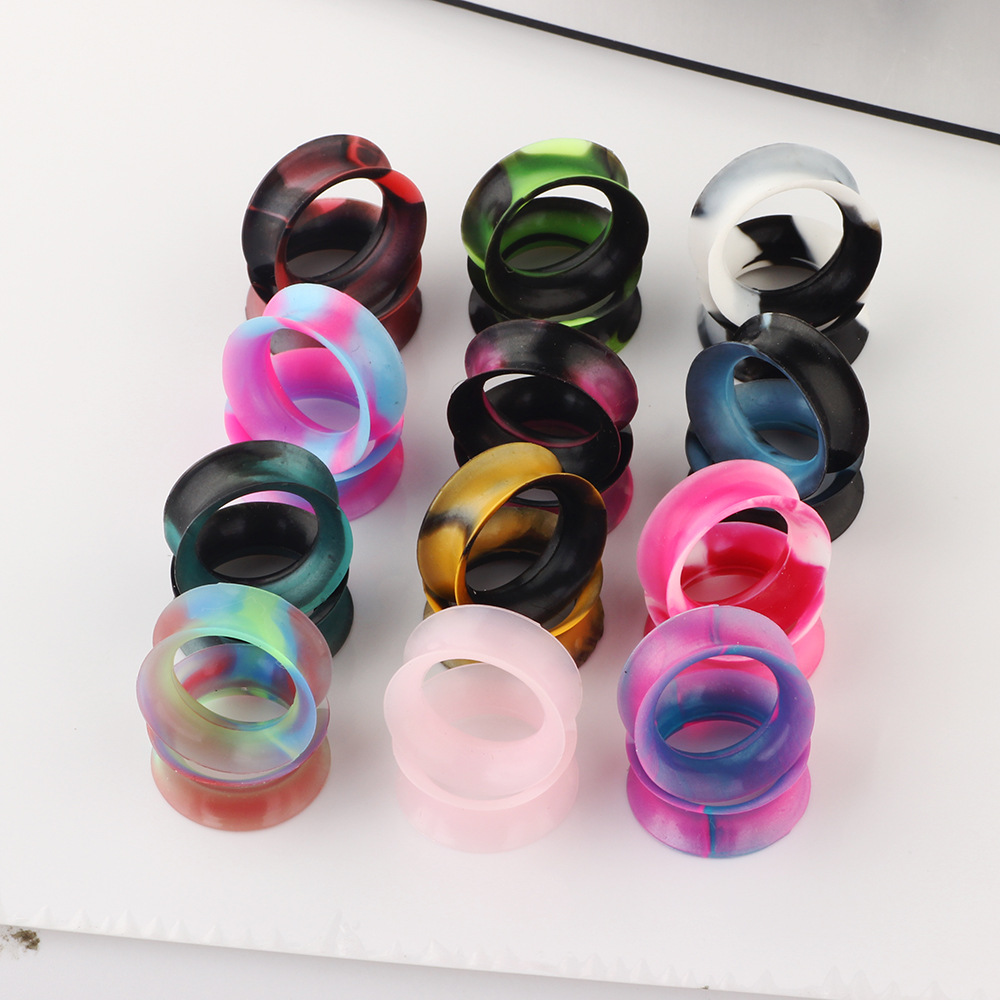 12 Pair Mixed Color Pearl Powder Silicone Auricle Piercing Jewelry Set Earrings Cross-Border Best Seller for eBay Amazon - Image 3