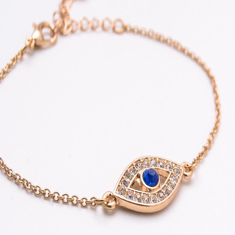 Mixed Batch Gold-Plated Wholesale Bracelet, Turkish Evil Eye Fatima Hand Bracelet, European American Ethnic Style Jewelry - Image 3
