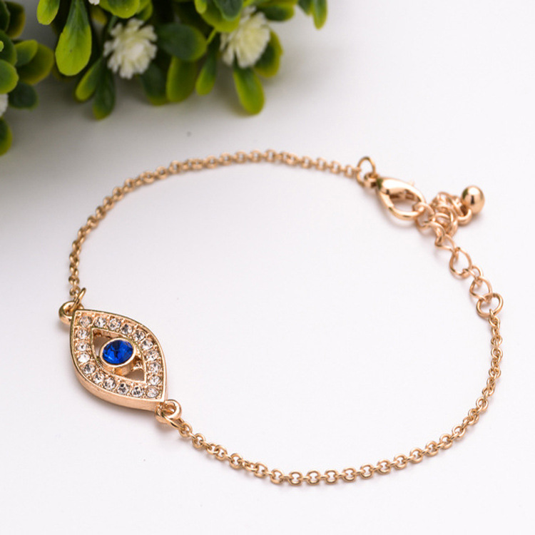 Mixed Batch Gold-Plated Wholesale Bracelet, Turkish Evil Eye Fatima Hand Bracelet, European American Ethnic Style Jewelry - Image 2