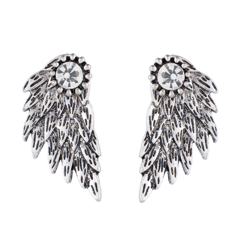 Angel Wings Stud Earrings for Women Fashion Wing Ear Jewelry Gold Silver Tone - Image 4