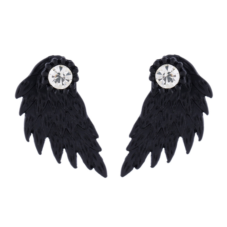 Angel Wings Stud Earrings for Women Fashion Wing Ear Jewelry Gold Silver Tone - Image 3