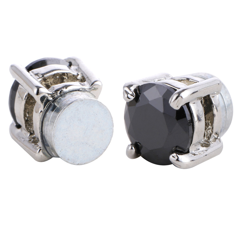 AAA 6mm Zircon Magnetic Ear Studs for Unisex - No Piercing Required - Image 2