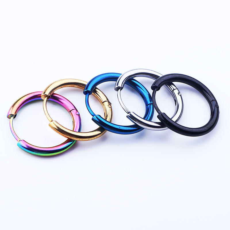 Trendy Men's Women's Titanium Steel Ear Clip Geometric Earrings - Couple's Fashion Ear Buckle - Factory Direct Stock - Image 2