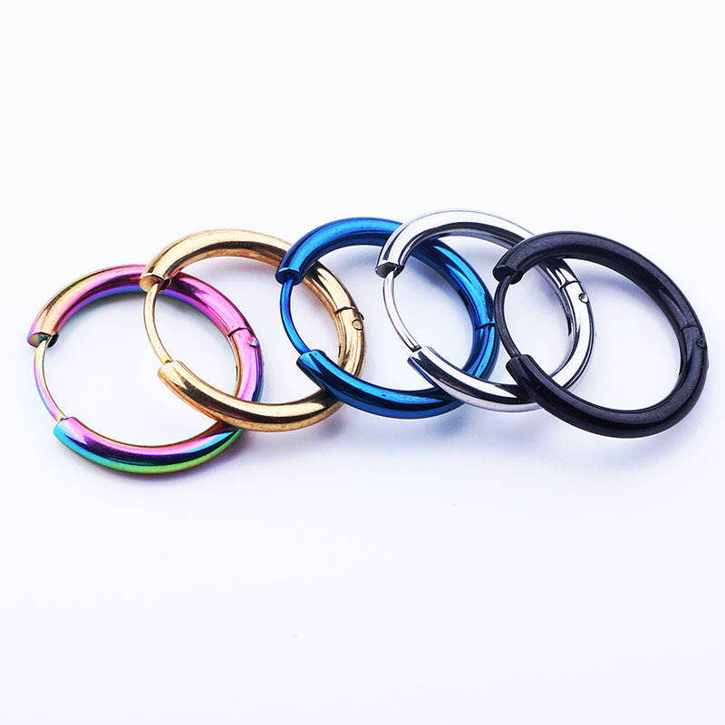 Trendy Men's Women's Titanium Steel Ear Clip Geometric Earrings - Couple's Fashion Ear Buckle - Factory Direct Stock - Image 3