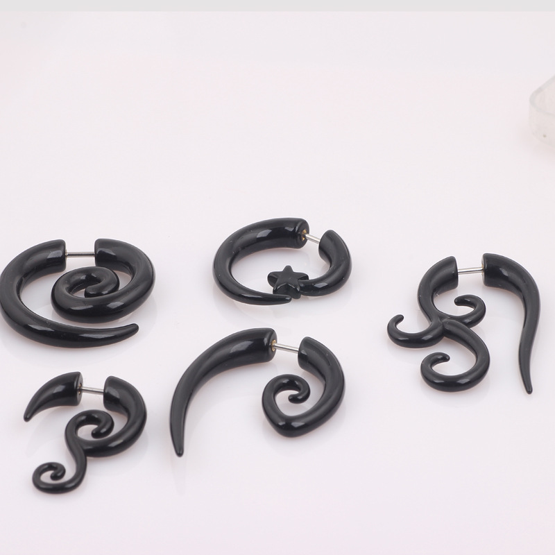 Acrylic Fake Ear Gauges Kit - 10 Pack Fashion Ear Plug Expanders Tunnel Stretcher Jewelry for Women Men - Image 3