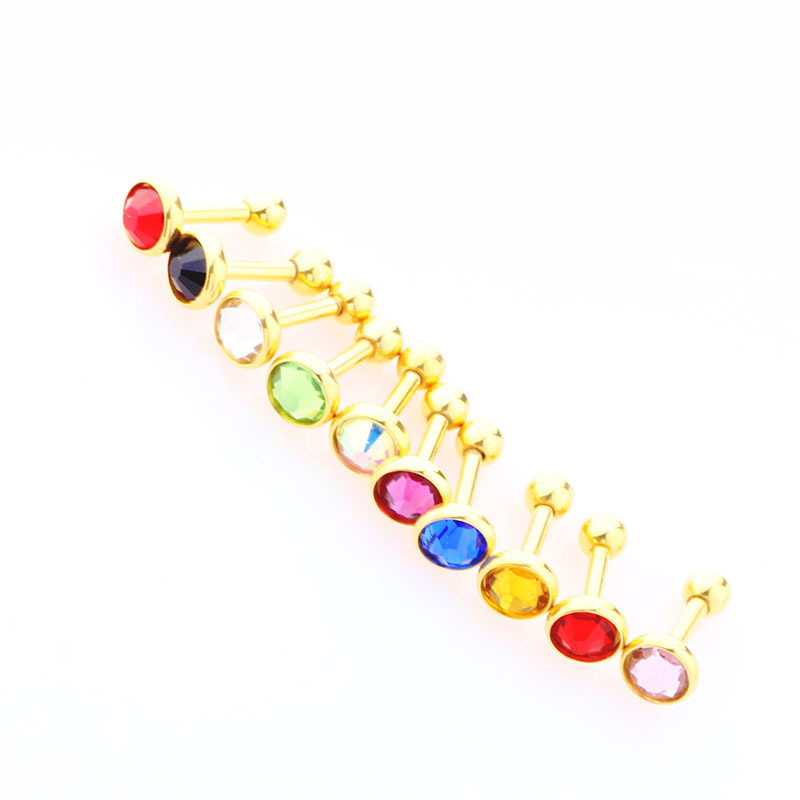 Steel Ball Stainless Steel Straight Dumbbell Ear Bone Nail Human Body Piercing Jewelry 10/Bag - Image 4