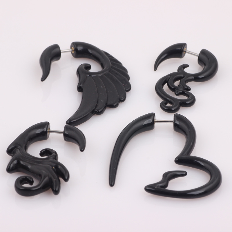 Acrylic Fake Ear Gauges Kit - 10 Pack Fashion Ear Plug Expanders Tunnel Stretcher Jewelry for Women Men - Image 2
