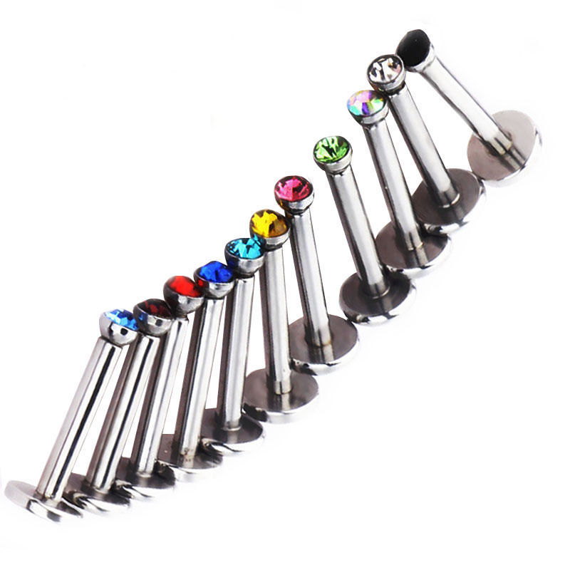 10 Pack Stainless Steel Lip Piercing Jewelry Set - Lip Labret Studs Lip Nails Decoration for Body Piercing - Image 3