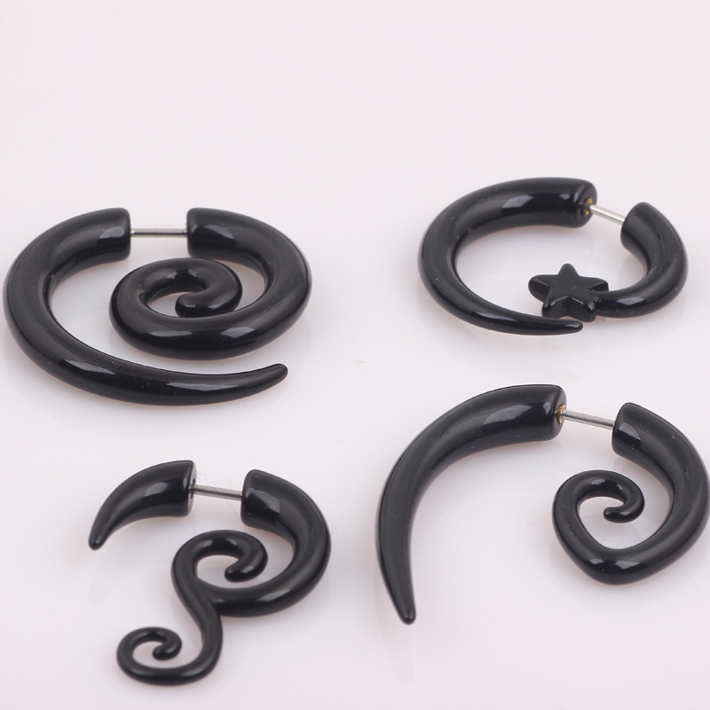Acrylic Fake Ear Gauges Kit - 10 Pack Fashion Ear Plug Expanders Tunnel Stretcher Jewelry for Women Men - Image 4