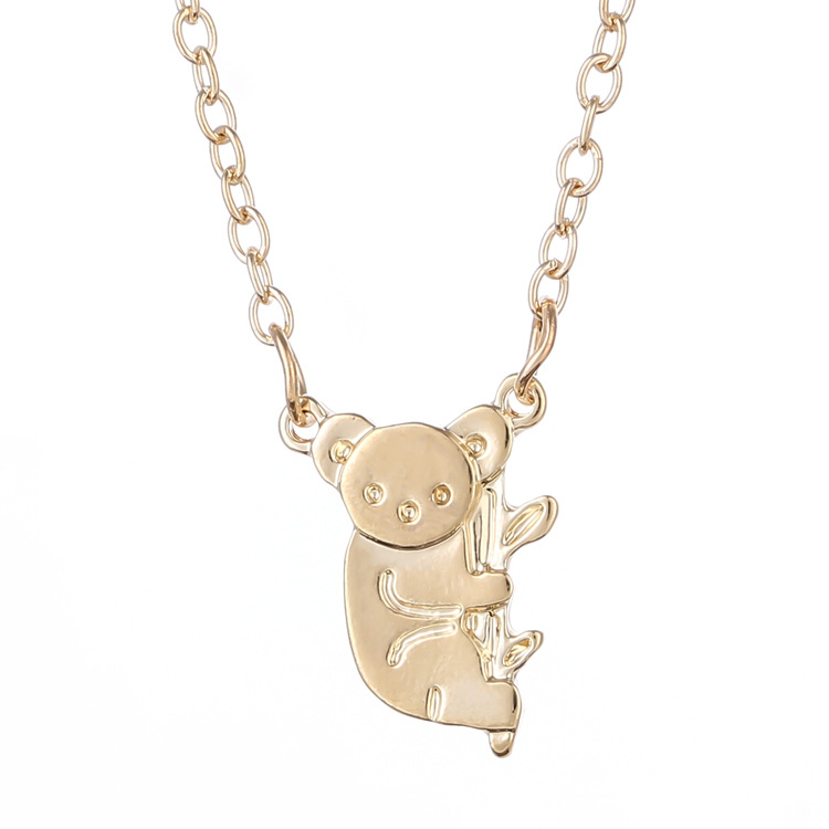 Koala Bear Pendant Necklace Silver Animal Jewelry Necklace for Women - Image 2