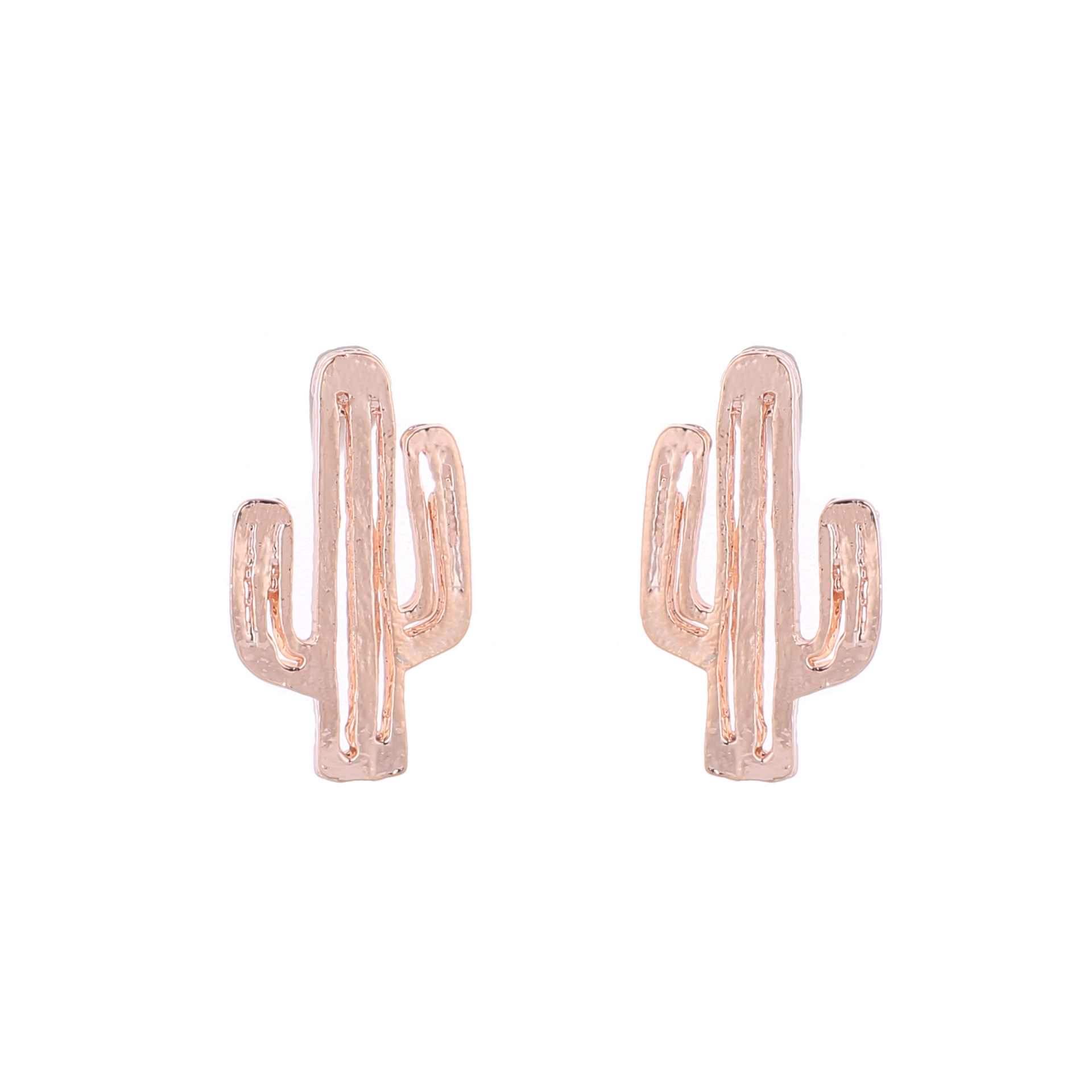 New Korean Style Simple Jewelry Fashion Fresh Cute Tropical Hollow Cactus Girls Ear Studs Wholesale - Image 2
