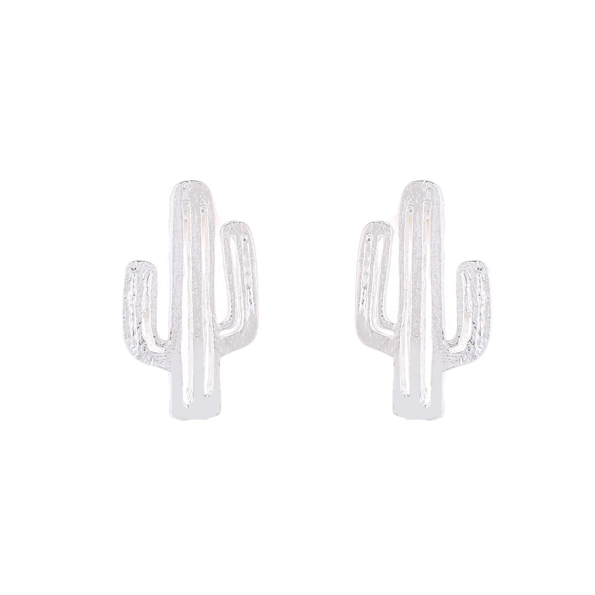 New Korean Style Simple Jewelry Fashion Fresh Cute Tropical Hollow Cactus Girls Ear Studs Wholesale - Image 3
