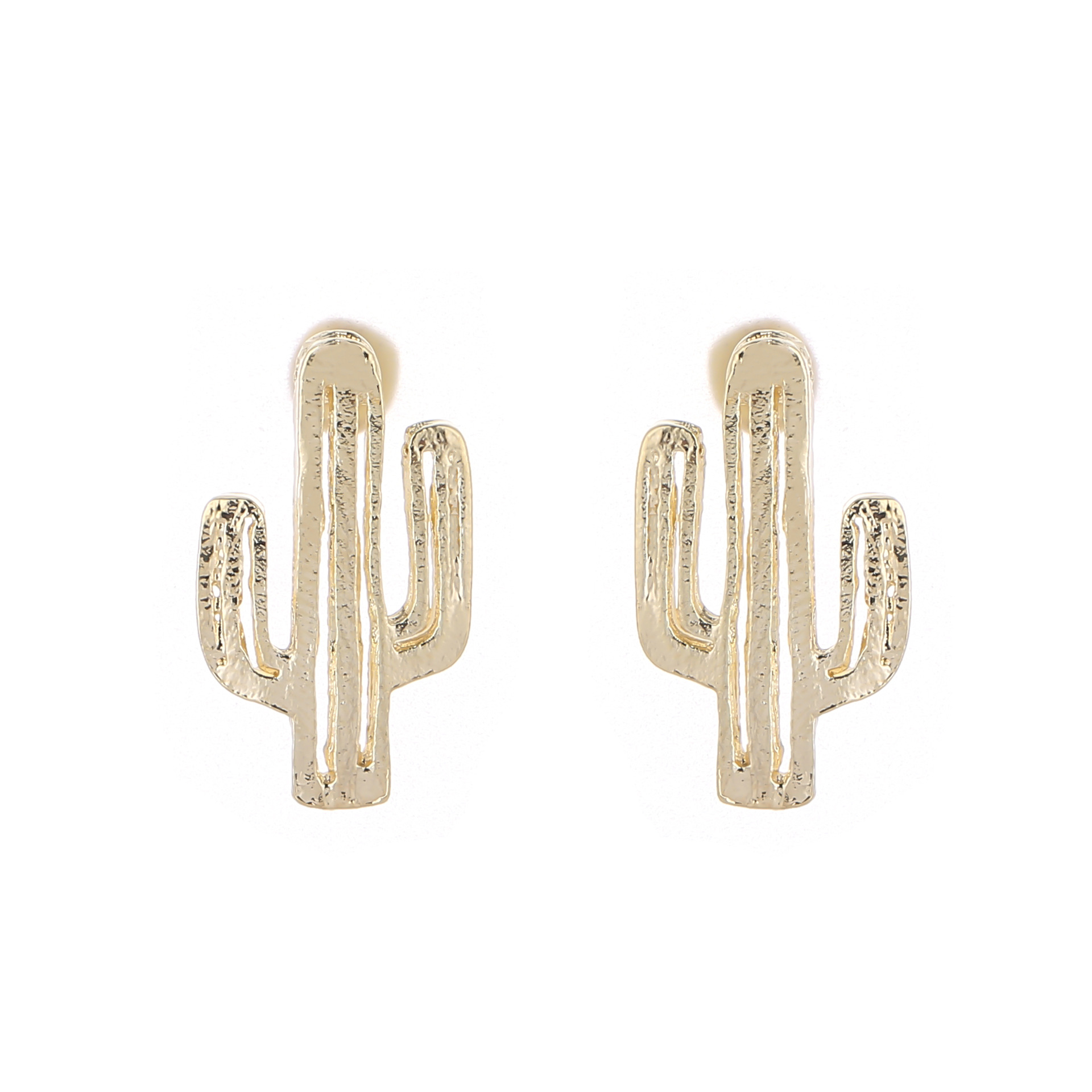New Korean Style Simple Jewelry Fashion Fresh Cute Tropical Hollow Cactus Girls Ear Studs Wholesale - Image 4