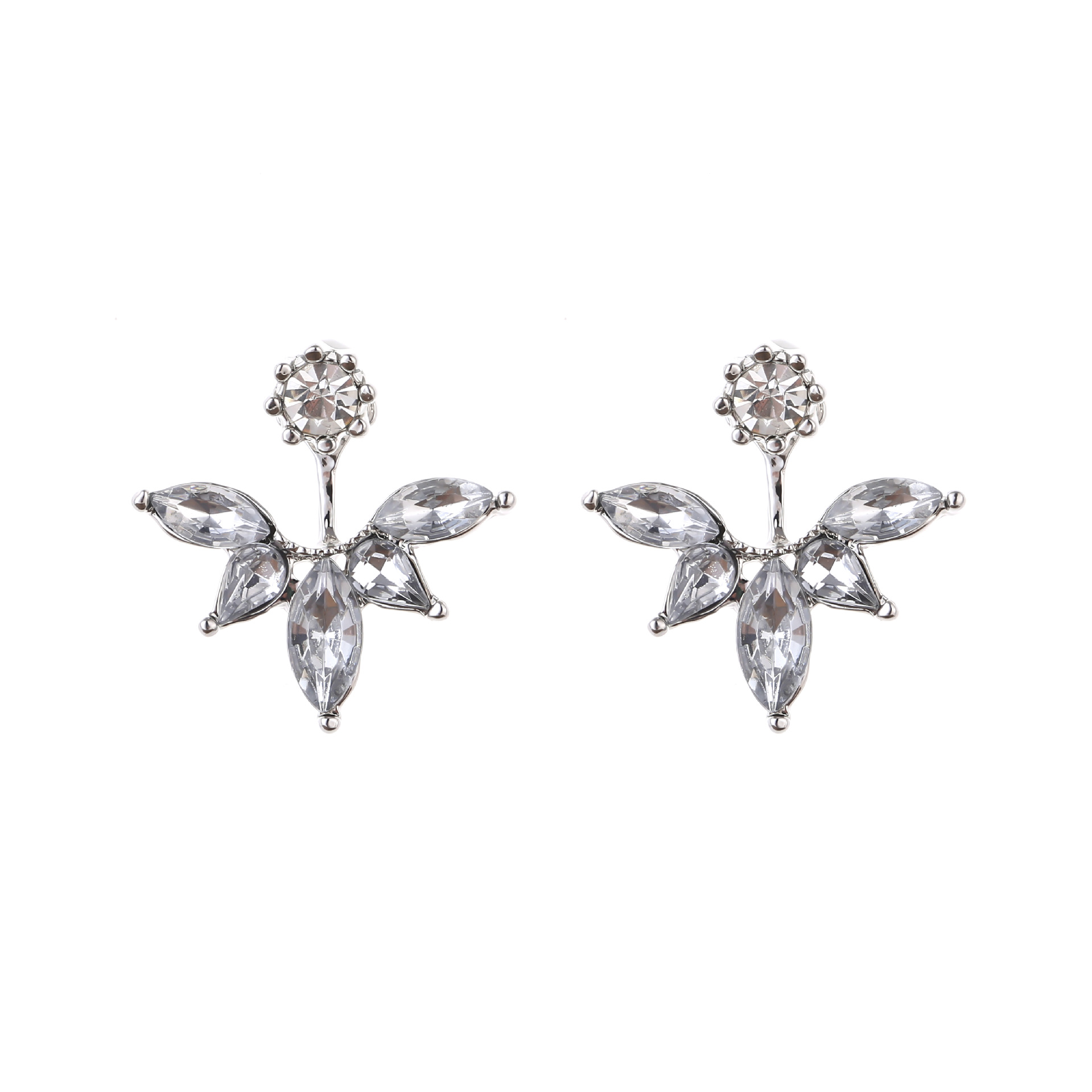 Korean Style Rose Gold Daisy Flower CZ Stud Earrings Wholesale Mixed Batch - Image 3