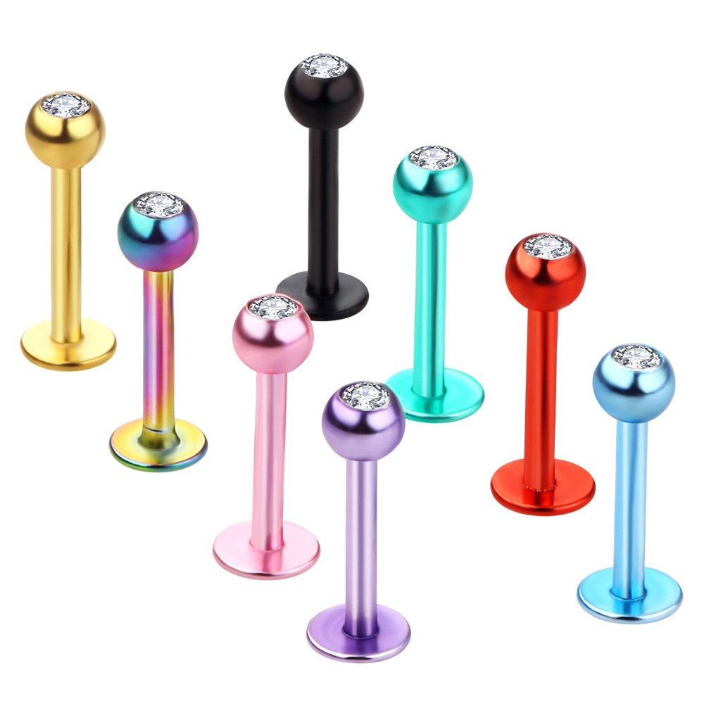 Mixed Color Lip Nails Piercing Jewelry 8 Pcs Pack Stainless Steel Lip Studs Ear Bone Nails - Image 2