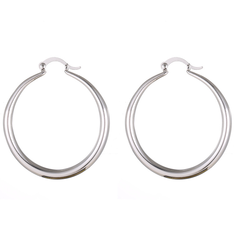 U-Shaped Large Glossy Hoop Earrings, European American Hot Selling, Wholesale Jewelry - Image 5