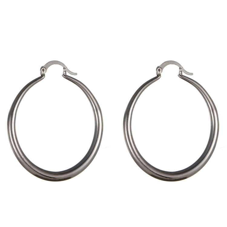 U-Shaped Large Glossy Hoop Earrings, European American Hot Selling, Wholesale Jewelry - Image 4