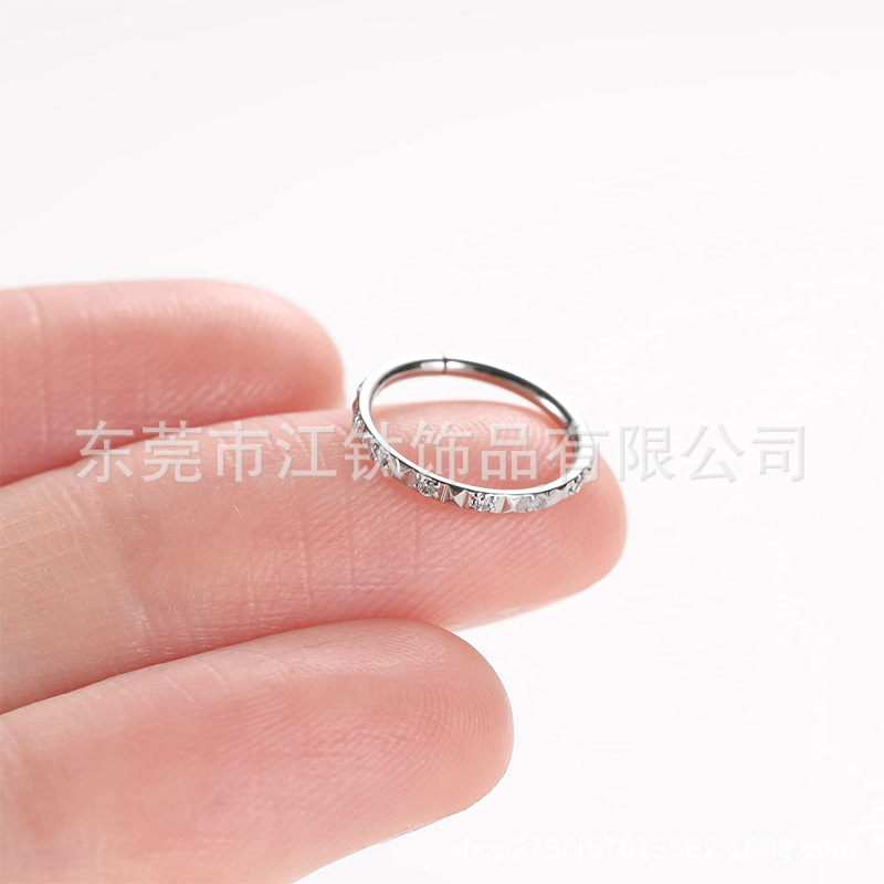 G23 Titanium Seamless Closed Ring Nose Ring Hoop Earring - 1.2mm x 10mm Gold - Image 3