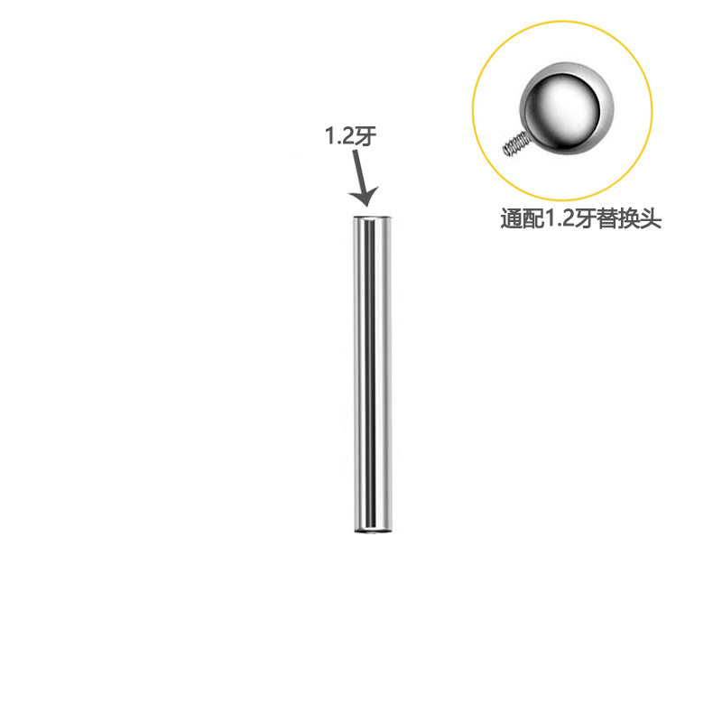 F136 Titanium Earring Internal Thread Double-Ended Straight Rod Ear Bridge Bar G23 Titanium Alloy Tongue Nail Rod DIY Piercing Jewelry - Image 3