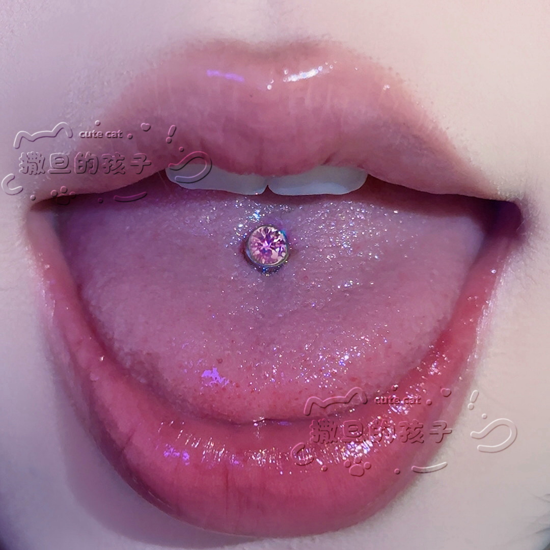 Satan's Child F136 Titanium Alloy Tongue Piercing – Natural Feel, Comfortable for Drinking, Extremely Shiny - Image 2