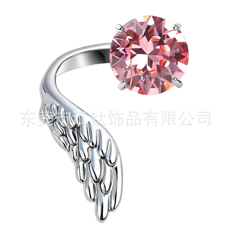 G23 Titanium Alloy Angel Wings Swarovski Ear Cartilage Stud Earring Body Piercing Jewelry - Image 5