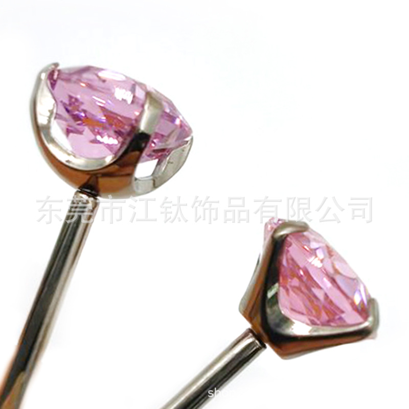 G23 Titanium Rose Cut Zircon Ear Bone Nail Cochlea Earring - Round Gem Stud for Helix Tragus Conch - Image 4