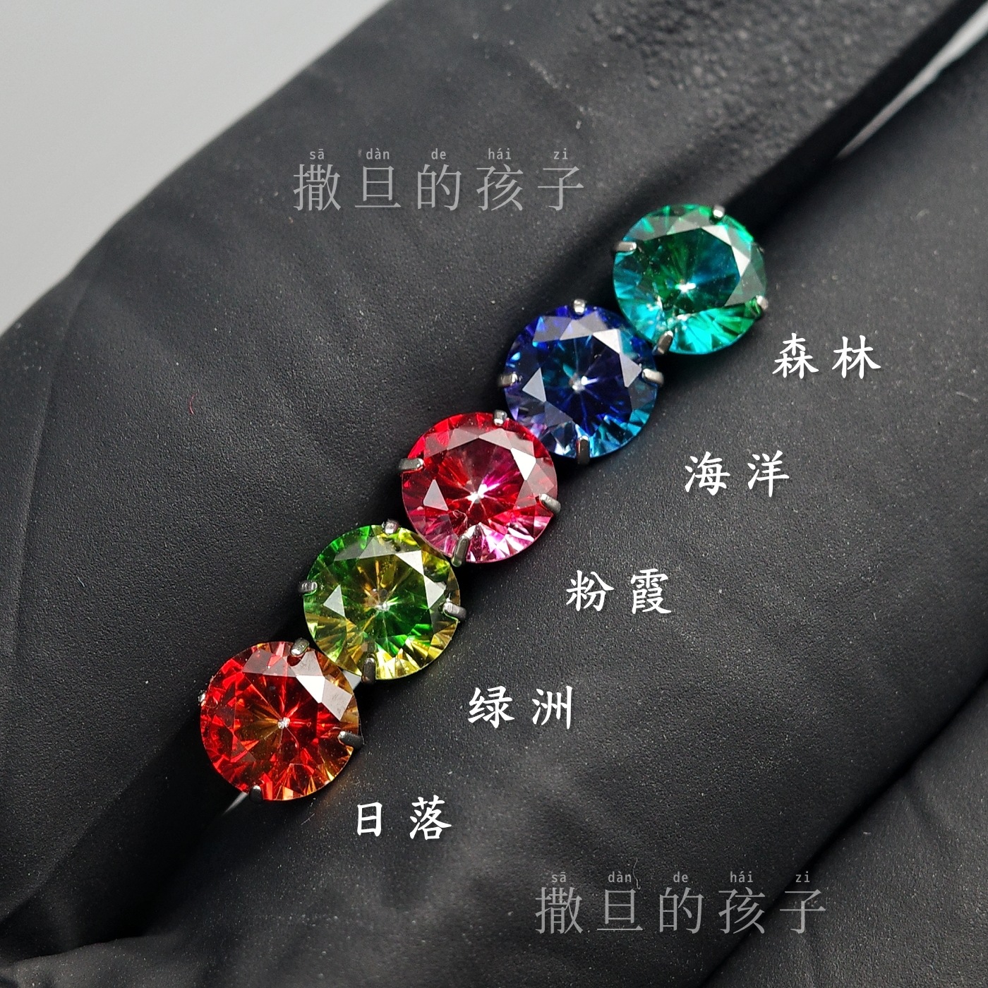 F136 Titanium Alloy Tongue Piercing Natural Aesthetics Gradient Sparkling Diamond Internal Thread Tongue Ring - Image 4