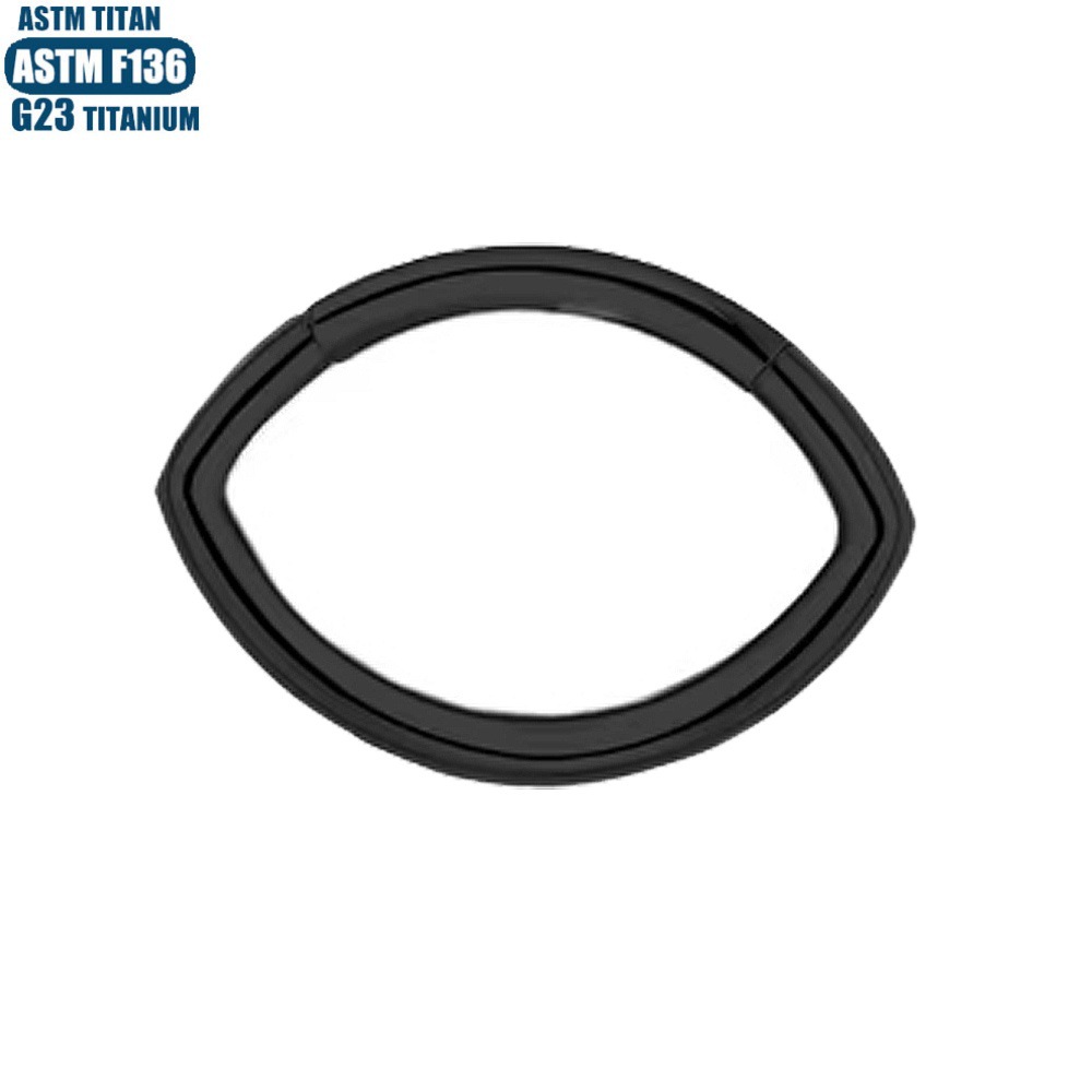 Black Titanium Alloy Nose Ring Earring Cartilage Hoop Unisex Piercing Jewelry Round Shape 1.2x10mm - Image 3