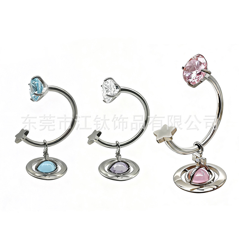 G23 Titanium Alloy Empress Pendant Earring Zircon Body Piercing Jewelry - Image 5