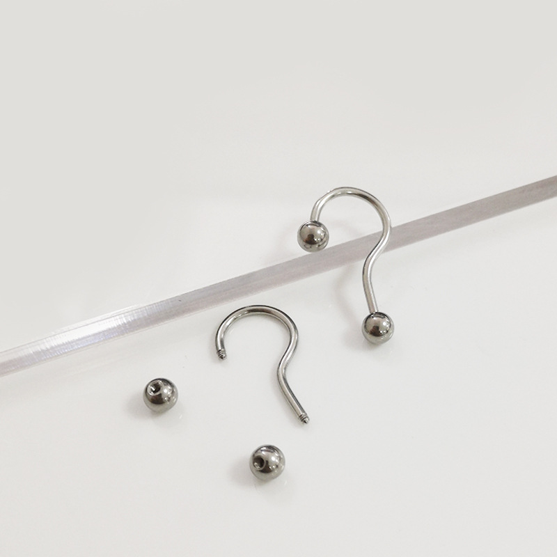 F136 Titanium Earrings Nose Ring Wholesale G23 Titanium Alloy Body Piercing Jewelry Customizable - Image 2