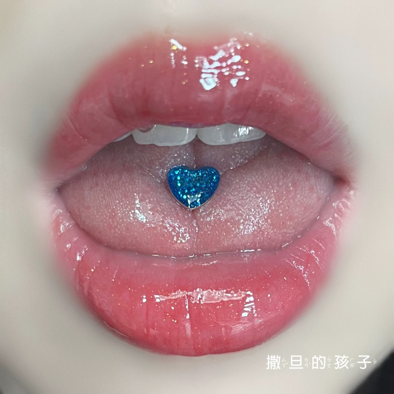 Satan's Child Green Titanium Steel Tongue Ring 14G Tongue Piercing Jewelry Sweet Cool Spice Girl - Image 4
