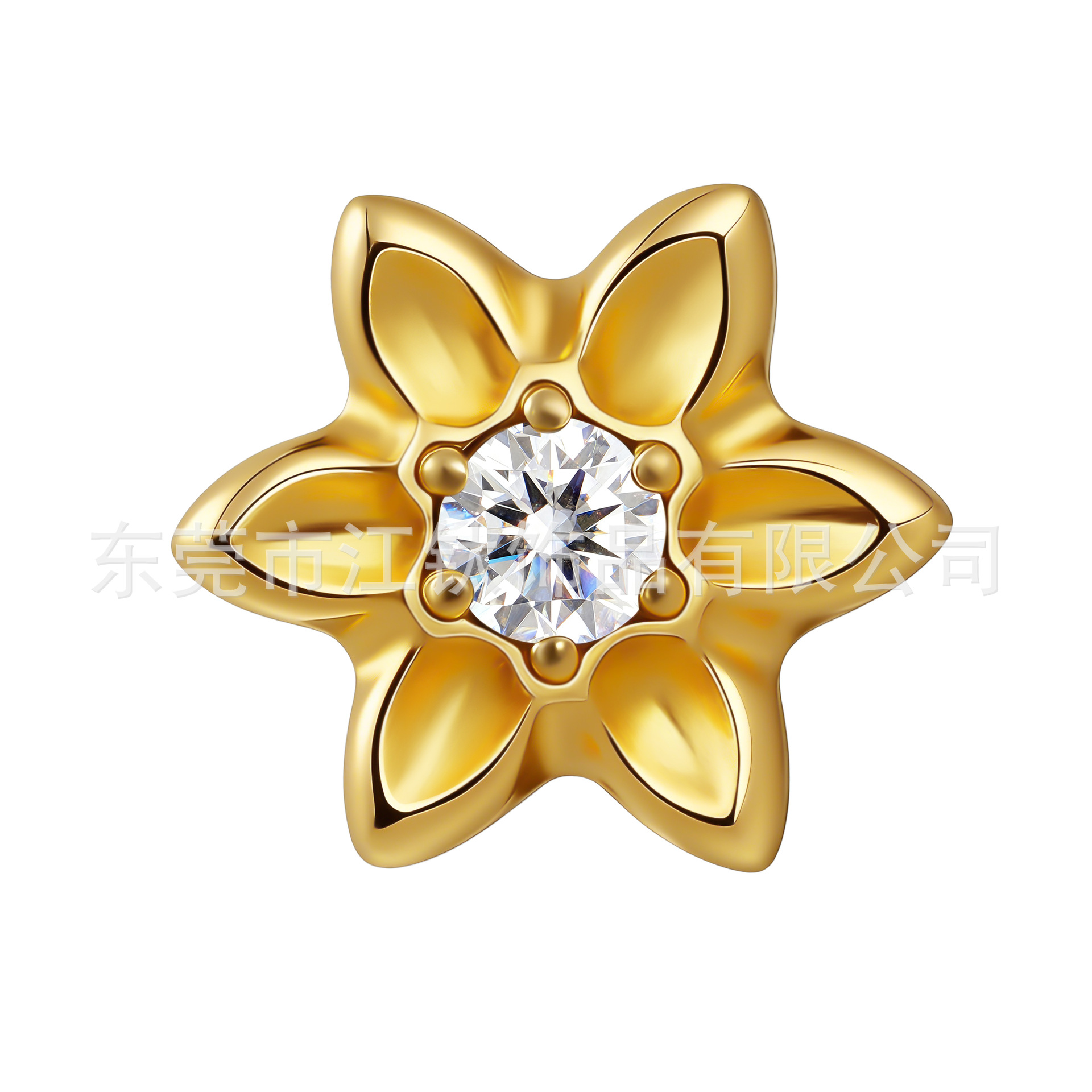 F136 Titanium Ear Stud with CZ Flower - G23 Titanium Alloy Cartilage Jewelry for Women & Men - Image 5