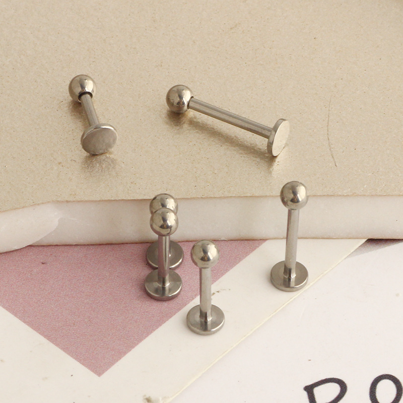 G23 Titanium 6-10mm Lip Nail Rod Ball Tongue Nail Flat Bottom Rod Earring Nail Body Piercing Jewelry - Image 4