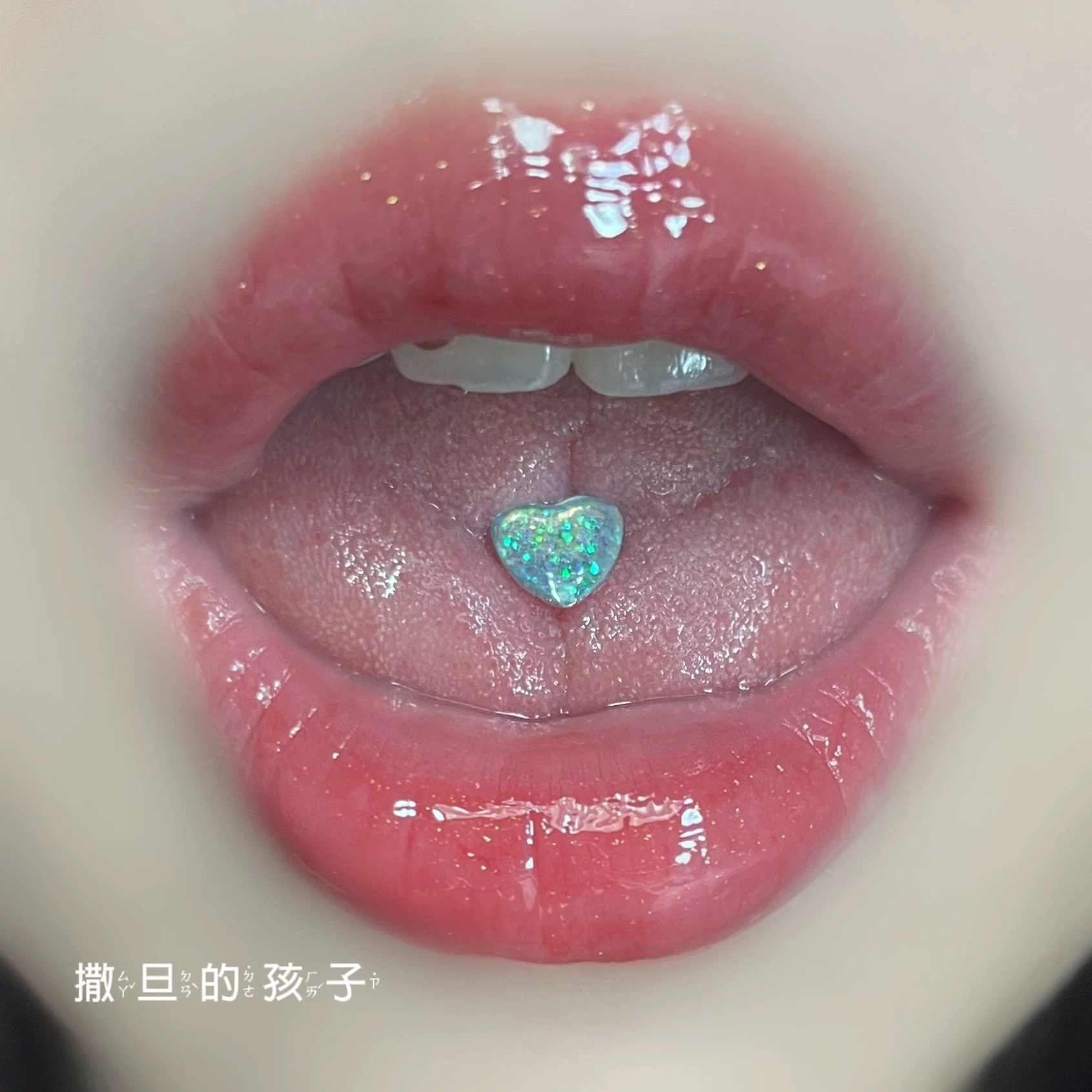 Satan's Child Green Titanium Steel Tongue Ring 14G Tongue Piercing Jewelry Sweet Cool Spice Girl - Image 5